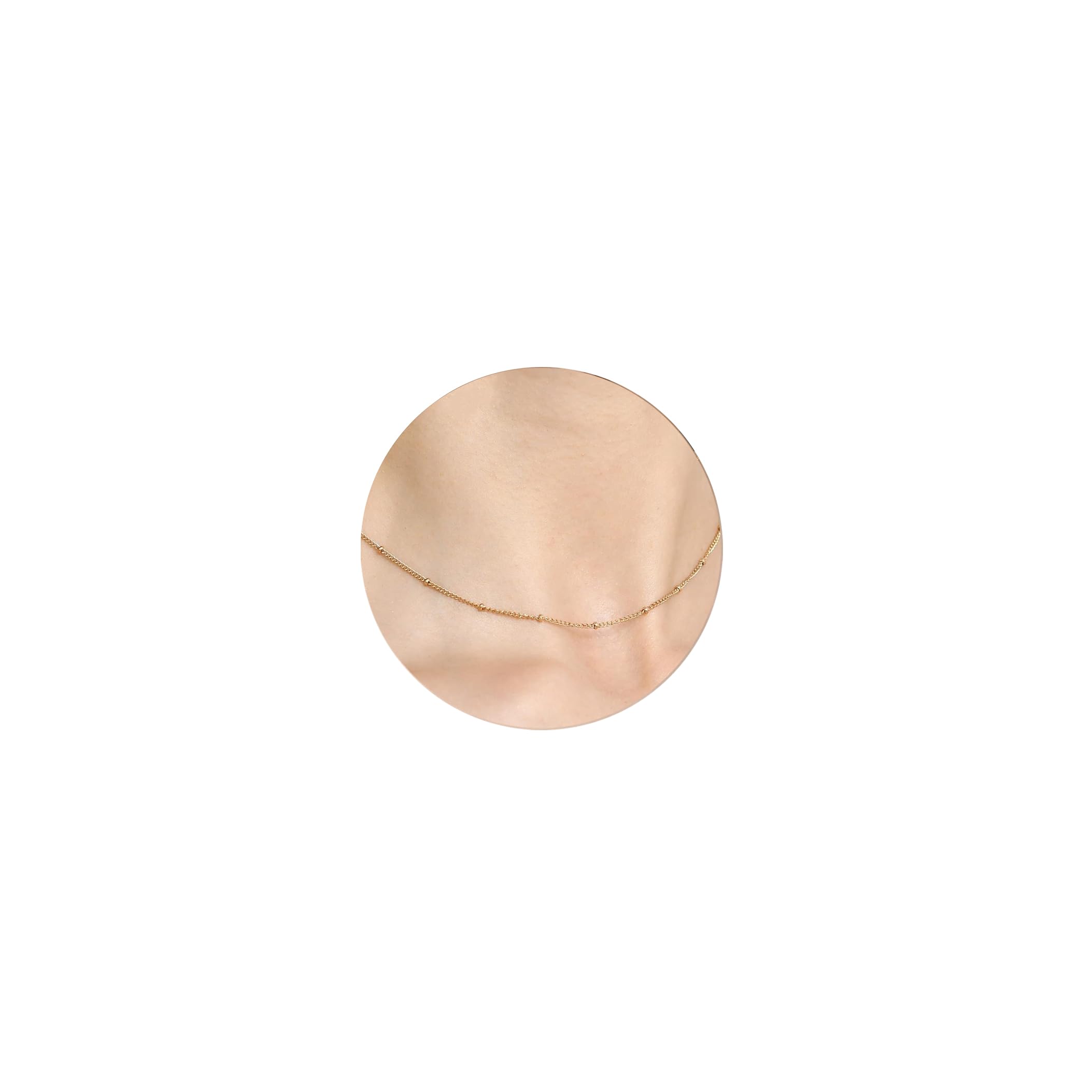 Ldurian Layered Necklaces for Women - 14K Dainty Gold Plated Layering Chokers Necklaces Set Multilayer Delicate Necklace Trendy Adjustable Long