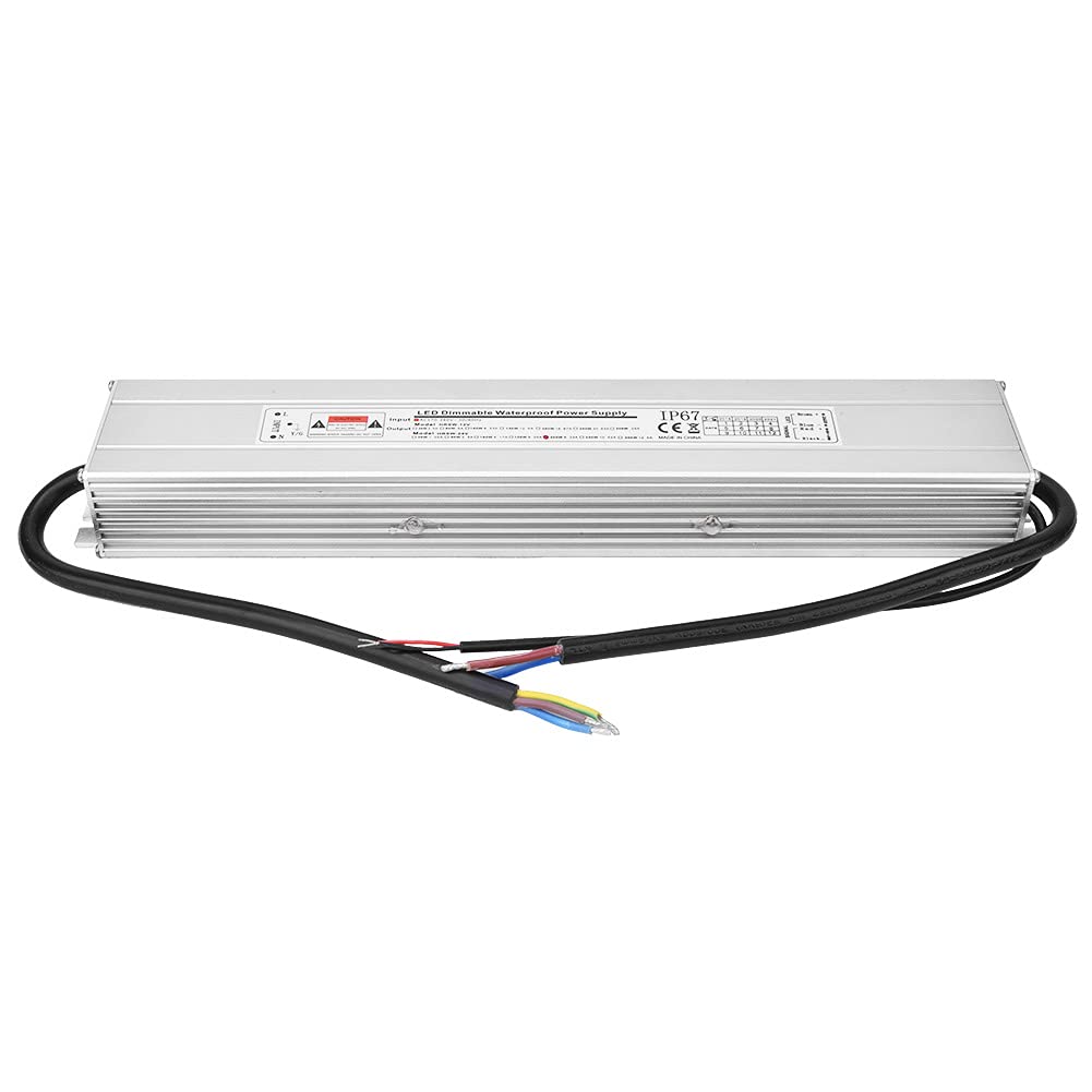 ViaGasaFamido Alimentatore Dimmerabile, Trasformatore Interamente in Rame, Alimentatore da 200 W 24 V con Classificazione IP67 per Luci LED e Strisce Luminose