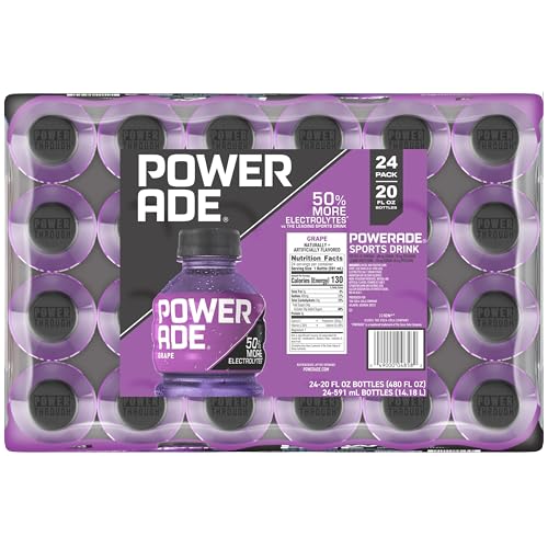 Image of POWERADE Sports Drink Grape, 20 Ounce, Can (Pack of 24)