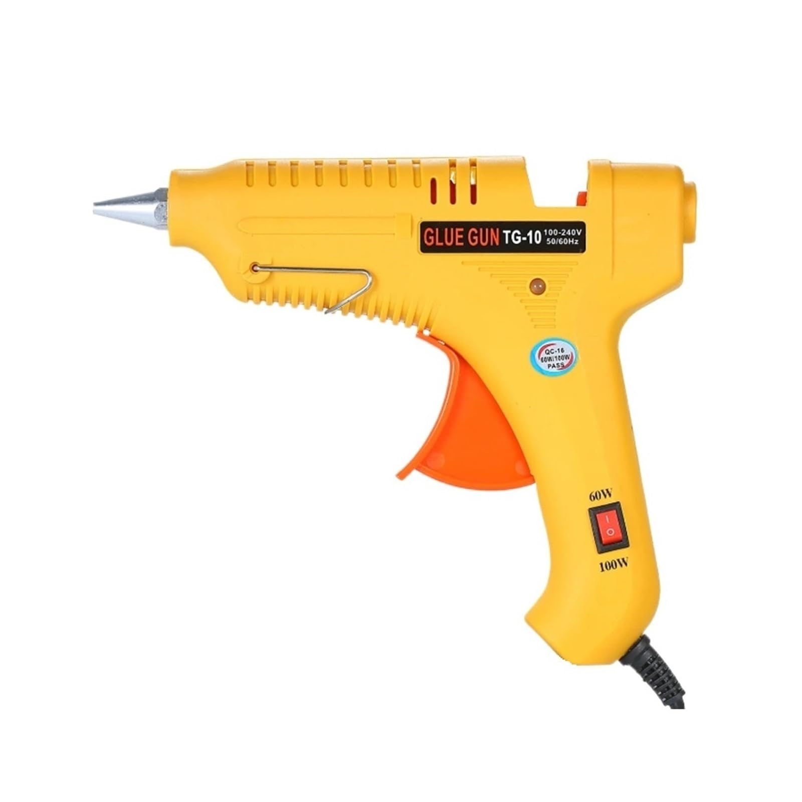 Kakak One Color Crafting Melting Glue Gun, Hot Melt Glue Gun, 60W/100W Power Adjustable Hot Melt Glue Machine, Multifunctional Industrial Household Diy Glue Gun Yellow For Diy Arts Quick Home Repairs