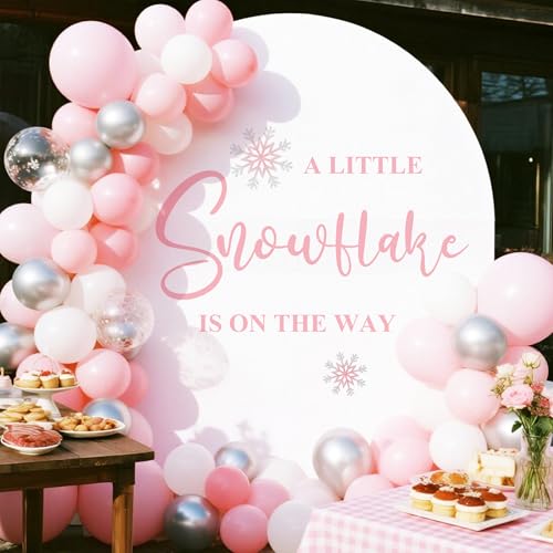 Vinilo decorativo A Little Snowflake rosa 30x90 cm