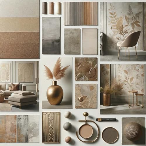 Papel pintado efecto cemento visto beige para cubrir imperfecciones sin obras 5