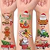 Christmas Temporary Tattoos | Christmas Decorations Party Favors Accessories Goodie Bags Stocking Stuffers Stickers Xmas Santa Claus Reindeer Snowman Gift Idea For Kids Boy Girl Teen Adult-60Pcs #6