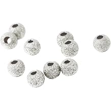 IOIUSKKU 10Pcs 925 Lucky Beads Stylish DIY Bracelet Jewelry Making Craft, Silver, 3mm