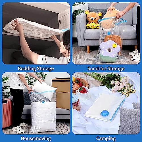 Image of Taili Vacuum Bags, Clothes Storage Bag, Vacuum Bags for Clothes, Cloth Storage Bag, Vacuum Bags for Clothes with Pump (5 Set Vacuum Bag)