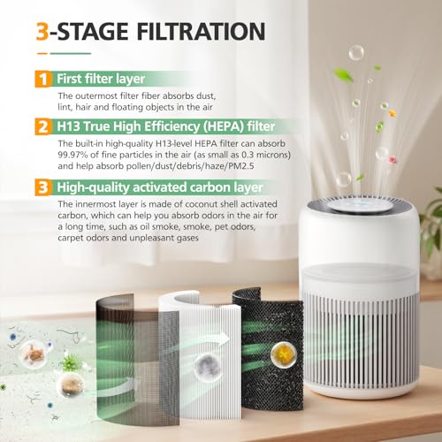FY0910 Replacement Filter Compatible with Philips 900 Series AC0950 & AC0951 Air Purifier, Filter & Activated Carbon for Philips Air Purifier (FY0910/30)