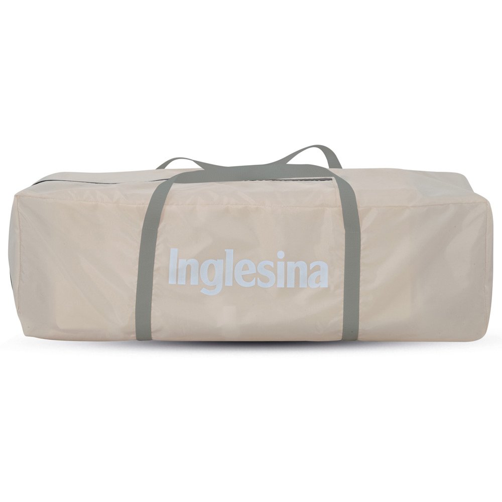 Inglesina Lodge Lettino da Viaggio, Grigio, Design Contemporaneo, Doppia Altezza, Comodo e Trasportabile, Protezione Insetti, Multifunzionale
