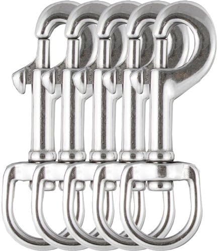 Dive Rite SS Medium Swivel Eye Bolt Snap 5 pc Bundle