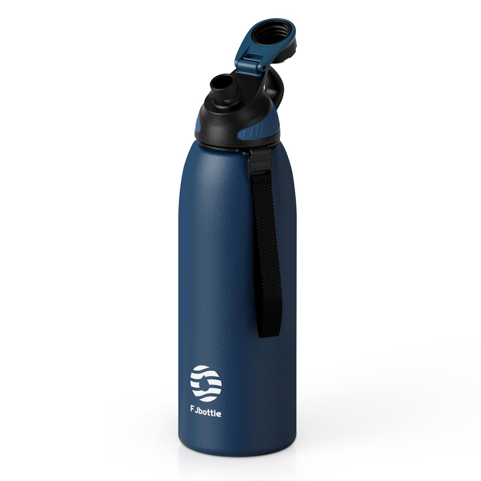 FJbottle 50oz Stainless Steel Insulated Water Bottle No Straw Spout Lid
