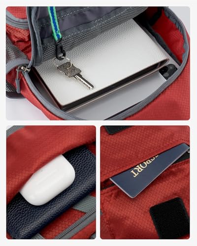 Image of WATERFLY Packable Small Crossbody Sling Backpack Shoulder Chest Bag Daypack for Hiking Traveling