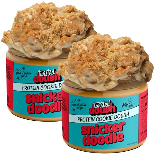 Twisted Dough Protein Cookie Dough, Snickerdoodle, 2-Pack, 12 oz
