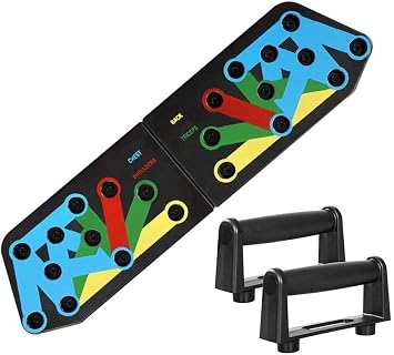 Powerful 12 in 1 Push Up Board with Smart Counting and Free straps, Resistance Bands, and Foldable Design for Total Body Workout Equipment