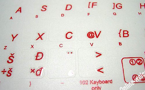 Pegatinas Transparentes Croata para Teclados de Laptops miniatura 3