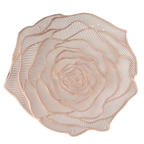 Salvamanteles,Salvamanteles de Mesa, Posavasos aislantes Ligeros de Lujo de Estilo Occidental, manteles Huecos for decoración(Pink)