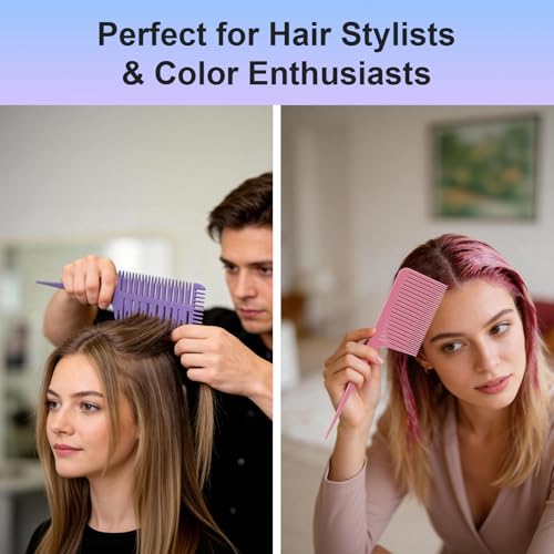 Set profesional de 6 peines para resaltar cabello miniatura 7