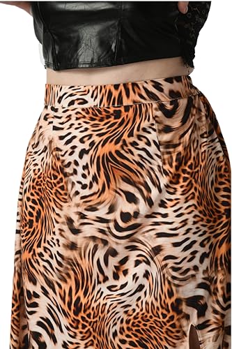 Image of VAGISHA Blooming Below Knee | Middi Printed A-line Skirt for Women's /Girl's |100% Polyblend | Soft & Breathable Fabric | Elastic Band | Casual Wear |M-XXXL|28 inch-36 inch inches