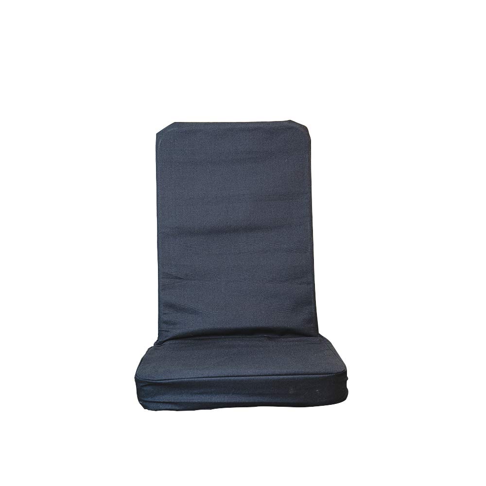 Original BackJack-Made in The USA- Folding Navy Cotton Fabric Lightweight Floor Seating Chair for Gaming, Families, Parents, Daycare, Back Support, Reading, Yoga, Meditation, Dorm