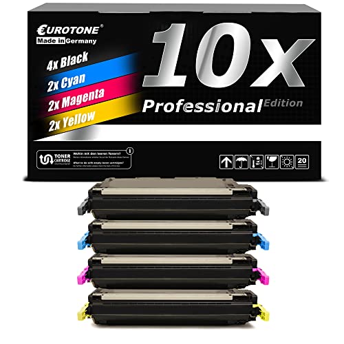 Toner compatible HP Color LaserJet 5500 5550 EuroPro C9730A-33A lot de 10