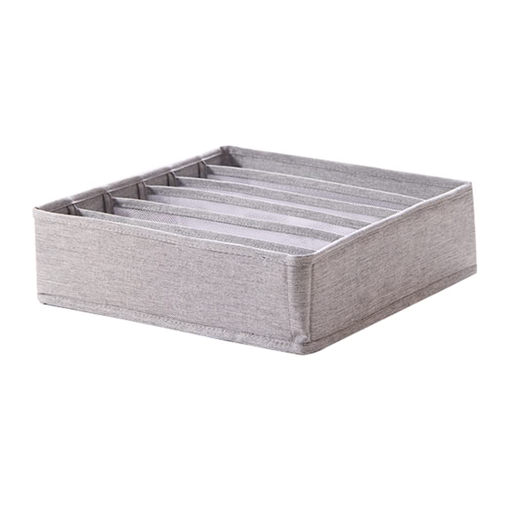 ETRGFTHU Underwear Storage Box Household Wardrobe Sundries Storage Drawer Compartment Design Breathable and Moisture-proof(Grey)