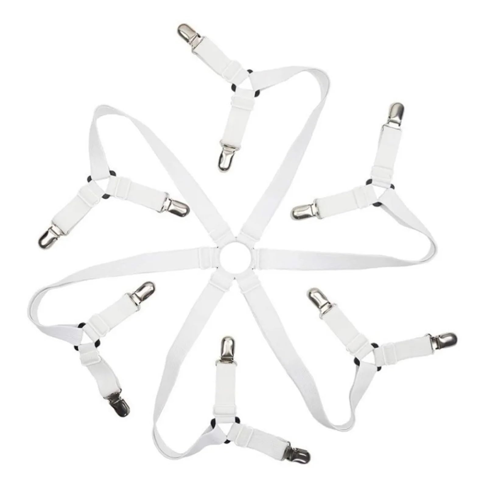 SDIUAKBV Bed Sheet Grippers Belt 12 Clips Adjustable Elastic Bed Sheet Holder Mattress Clip Fasteners Cover Blankets Non-Slip Fixing Strap Grippers For the bedroom(Belt width 2.5cm1)