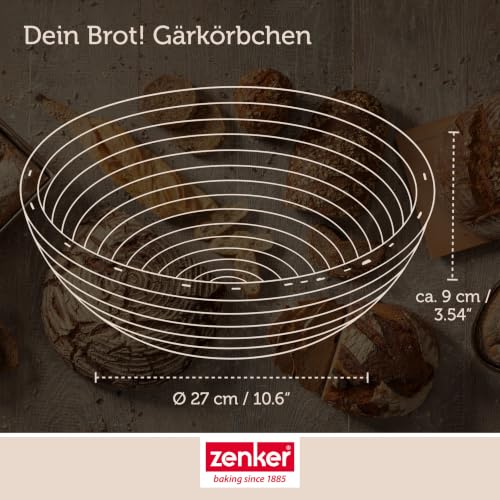 Zenker Gärkorb rund Ø27 cm aus natürlichem Rattan für selbstgemachtes Brot – Ansicht 2