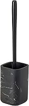 VIGAR Zen Toilet Brush and Holder Set, Toilet Brush with Polyresin Stone Holder, Bathroom Decor Sets and Bathroom Accessories, Black Marble