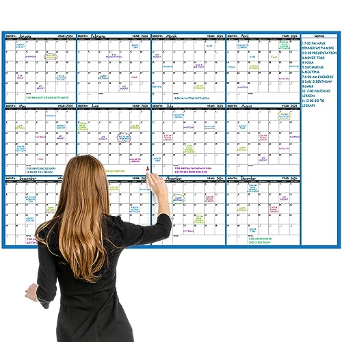 Large Dry Erase Calendar Yearly Wall Calendar Dry