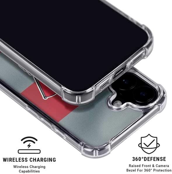Skinit Clear Phone Case Compatible with iPhone 17 - Officially Licensed Ohio State University OSU Buckeyes Flag Design