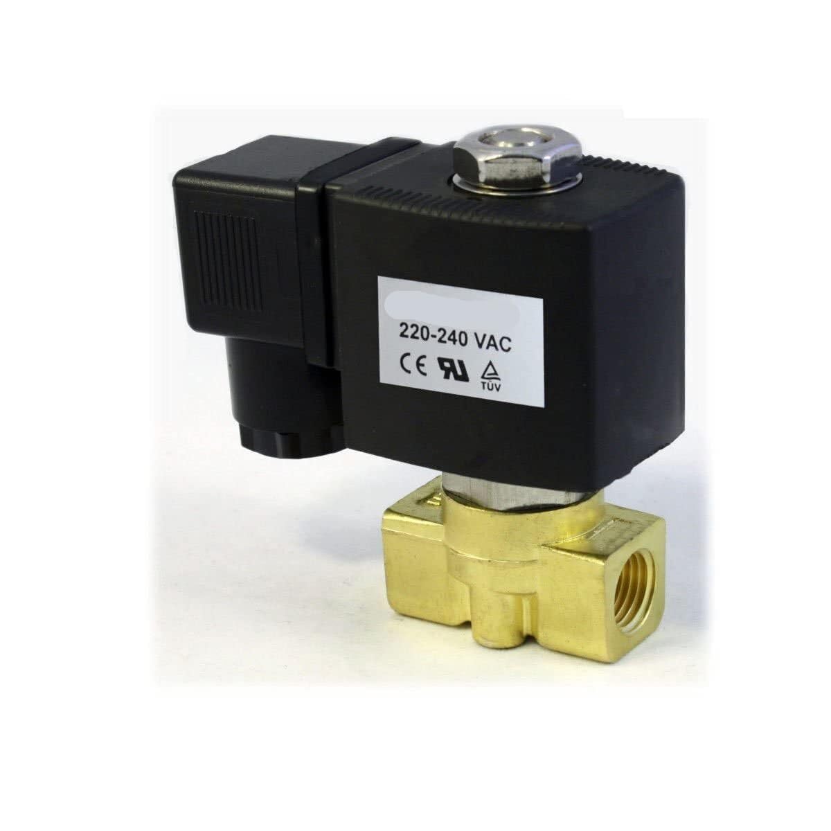 Électrovanne laiton 6.35mm NPT 220V 240V CA normalement fermée
