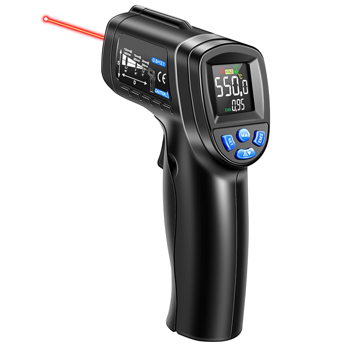 Serplex® Infrared Thermometer Handheld Digital LCD Non-Contact Laser Temp Gun -50°C to 550°C, Quick Accurate Readings for Cooking, Pizza Oven, HVAC, Industrial Use (Battery Not Included) (B0CWN7LQHD) Amazon Price History, Amazon Price Tracker
