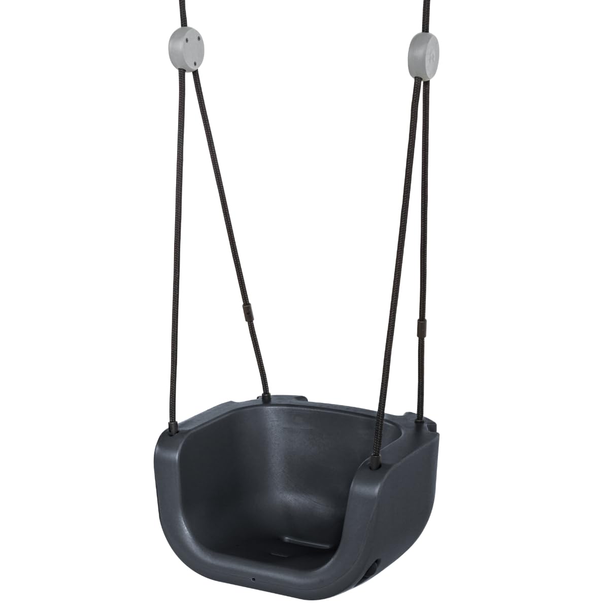 TRIBECCO Balançoire 3 en 1 pour enfant avec ceinture de sécurité – Balançoire de jardin – Siège à bascule pour intérieur et extérieur en polyéthylène haute densité résistant aux intempéries – Enfants