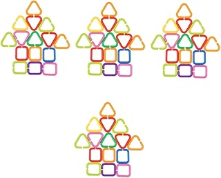 NOLITOY 140 Peças Fivela De Corrente Geométrica Para Bebês Pequenos Correntes Para Bebês Anéis De Brinquedo Anéis De Conexão Infantil Anéis Sensoriais Brinquedos Para Crianças Anéis