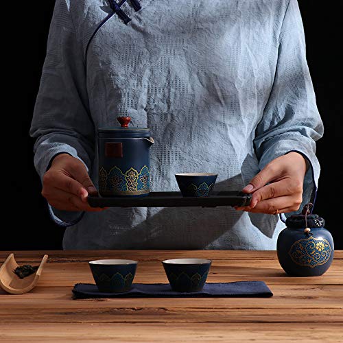 Conjunto De Chá De Cerâmica Chinês Japonês Kung Fu 1 Bule De Chá Com 3 Xícaras De Chá 1 Jarra De Chá