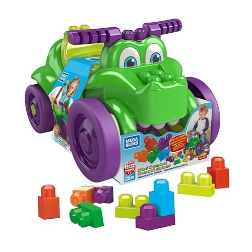 Mega Bloks Cocodrilo Monta y zampa, Juguete Bloques de construcci&oacute;n para ni&ntilde;os...