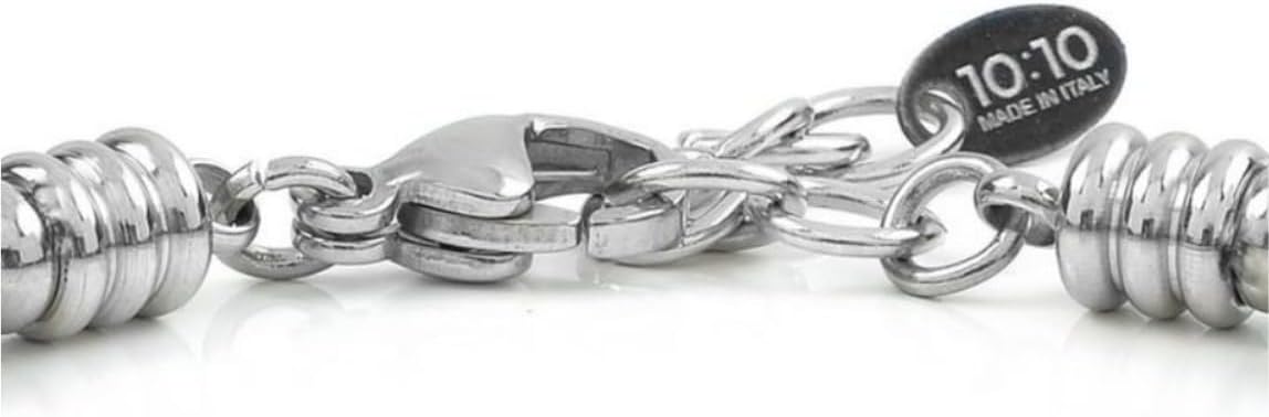 10:10 Beaded Bracelet for Men and Women – Natural Green Tiger Eye Gemstones and Stainless Steel – Adjustable, Durable and Elegant – Made in Italy - Image 4