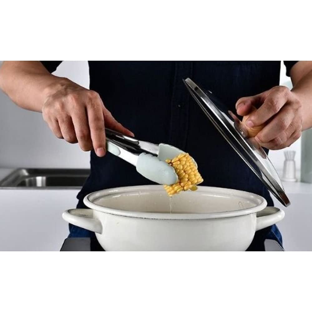 1 Pinza da Cucina in Silicone per Alimenti, Pinza da Pasticceria, Utensili da Cucina antiaderenti per Barbecue, grigliate, Insalata, Pane