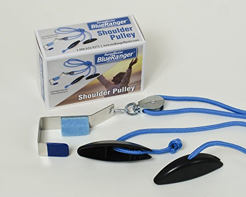 Rangemaster Blueranger Shoulder Pulley With Patient Guide │ Aids Recovery And Rehabilitation │ Helps Enhance Pain Free Range Of Motion │ Adjustable, Metal Bracket Door Attachment │Retail Package #TOP5