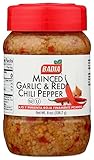 Badia Minced Garlic & Red Chili Pepper, Kosher, Gluten Free, 8 Ounce (Pack of 12)