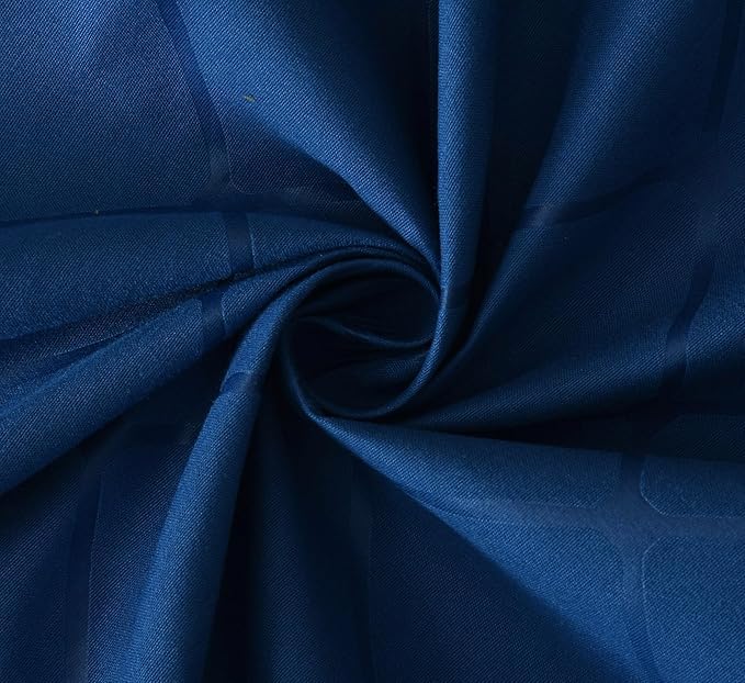 Image of Blue Strip Glace Cotton 200 TC Emboss Plain Colour Double Bedsheets with 2 Pillow Cover, (90X100 Inches, 7 x 8.3 Feet,)