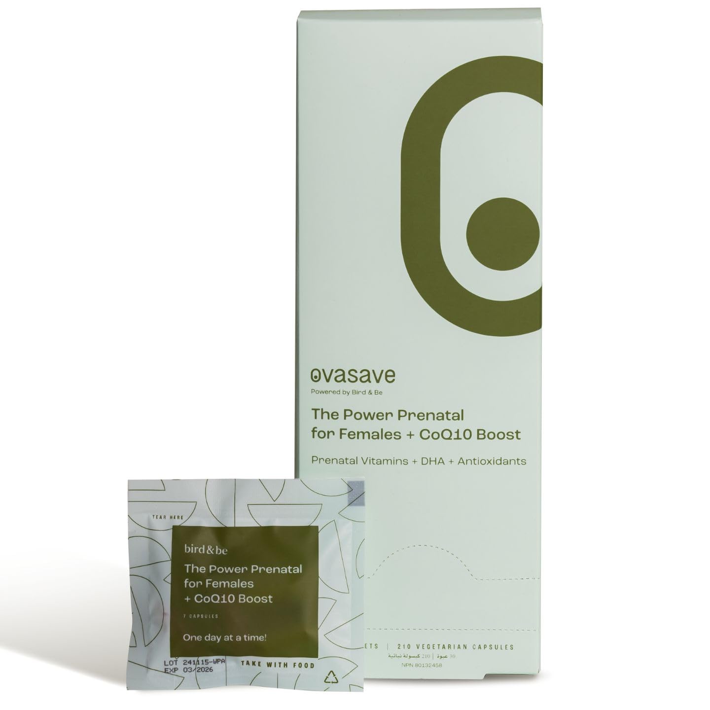 Power Prenatal 240 capsules for female Fertility Support with CoQ10 600mg, NAC, Zinc, L-Carnitine, Folate, Selenium & DHA - Fertility Doctor-Developed, 8 Capsules Daily Sachet, 30-Day Supply