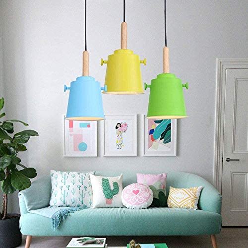 Lámpara de techo LED ajustable y equipos de iluminación interior en madera azul 3