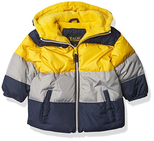 iXtreme Baby Boys' Colorblock Puffer, Navy, 12M