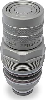 RAParts 6680018 4FFI-12 Female Flat Face Coupler 46mm Outer Thread Diameter 5,076 PSI Pressure Rating Fits 1/2" Body ISO 16028 Couplers Fits Bobcat Excavators 325 328 Telescopic Handlers TL470