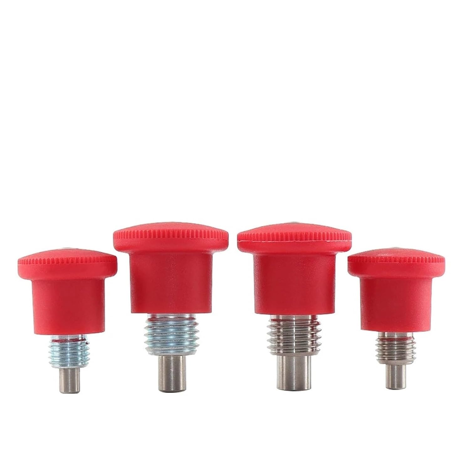 Red Mini Indexing Plunger Carbon Steel Stainless Quick Release Index Pin Plastic Bolt 1Pcs(QX218-C_M8-1)-5MM