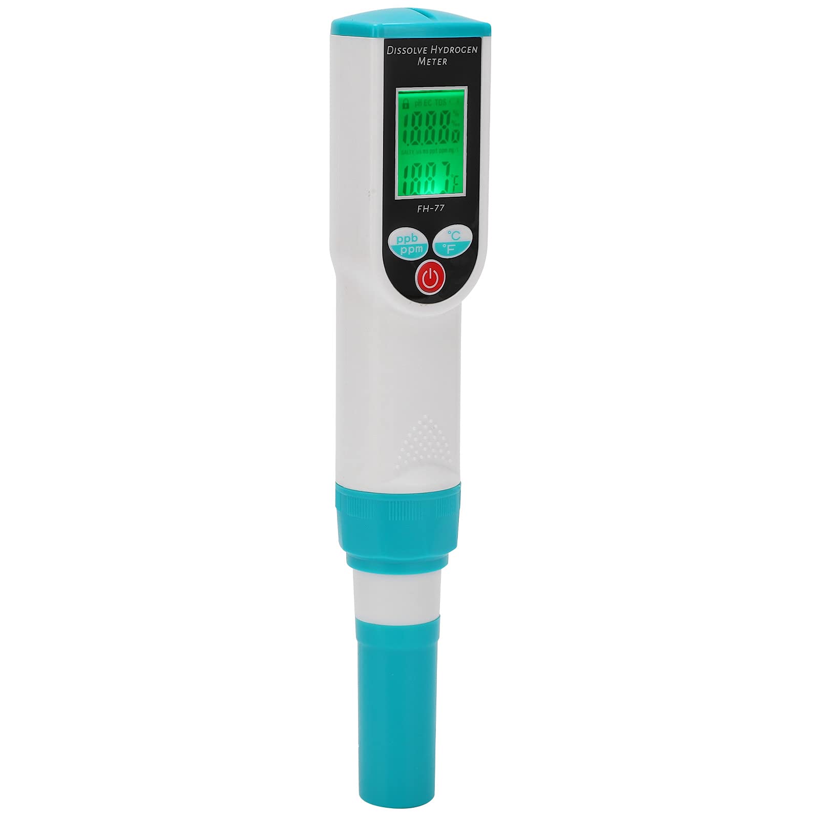 Materiał ABS FH 77 Przenośny tester wodoru do pomiaru zawartości rozpuszczonej - Miernik do badania jakości wody do użytku akwariowego i laboratoryjnego - Automatyczna kompensacja