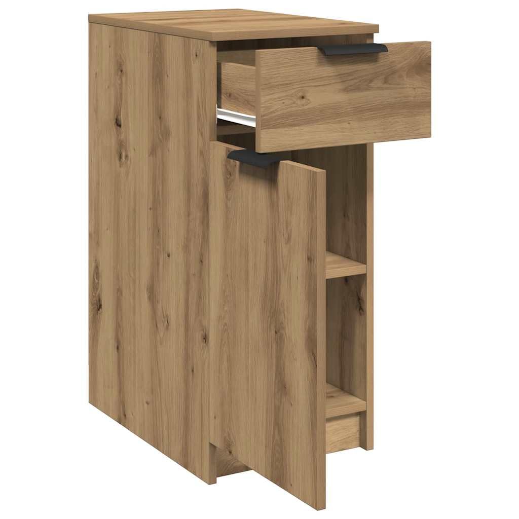 Pratico armadietto da scrivania con cassetto e scomparti in robusto legno – Versatile armadietto con spazio per organizzare l'ufficio e accessori per la casa