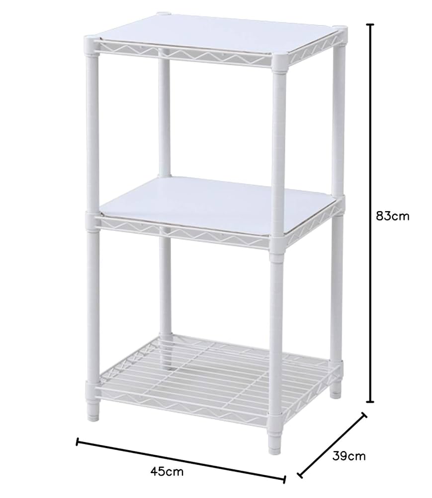 山善ラックキャスター付き 幅65奥行41.5高さ128㎝ アンティークホワイト 山善 収納ラック キャスター付き 幅38 奥行き48 高さ65 cm ECSR