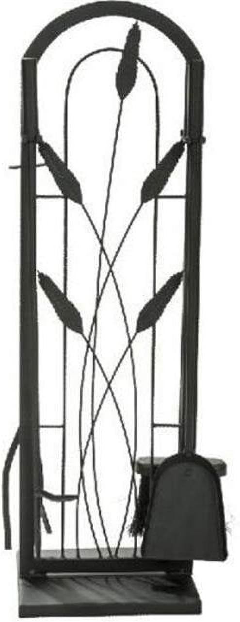 Cotton Tail Design Fireplace Tool Set, Black - 5 Piece