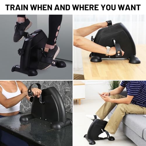 Cyfrowy z wyświetlaczem LCD. Mini rower treningowy Pedały do ćwiczeń na ramiona i nogi Rehabilitacja Pedały dla osób starszych.