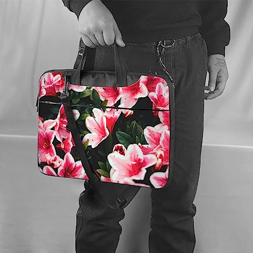 Bolsa de hombro para laptop de 15.6 pulgadas rosa floral y duradera 6